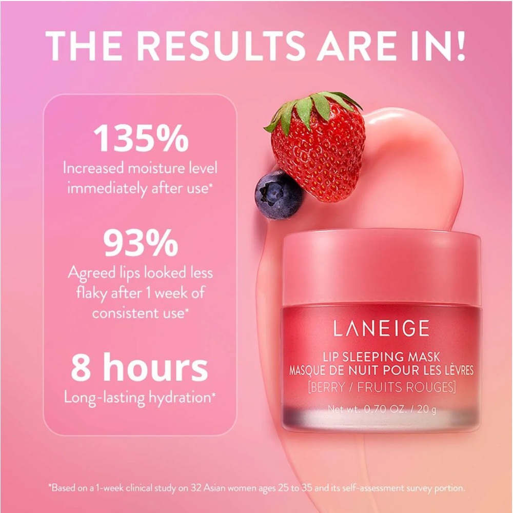 NEW LANEIGE Lip Sleeping Mask in Original Berry Full Size Retail - Picture 2 of 6